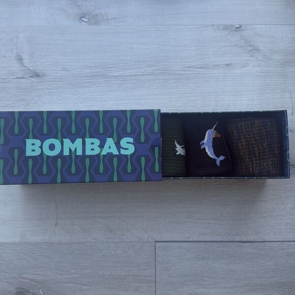 Bombas Men's Winter Calf Sock 3-Pack Gift Box Large NWT in packaging - Picture 5 of 7